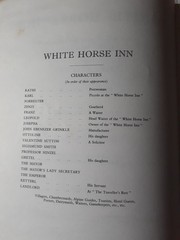 White Horse Inn. Ralph Benatzky Robert Stolz vocal score Chappell 156pp H Muller