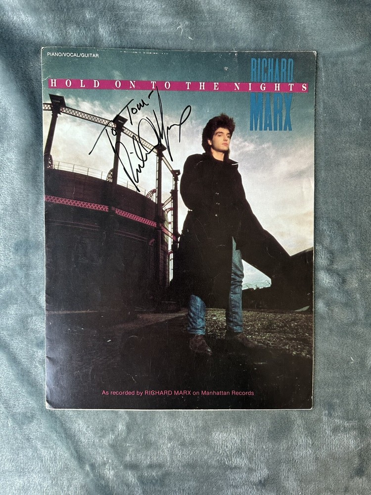 SIGNED RICHARD MARX « Hold On To The Nights » Cherry Lane Music Co. Sheet Music