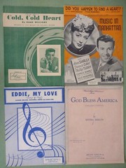 Sheet Music 1940s 1950s Bing Crosby Hank Williams Andrews Sisters Lot of 20