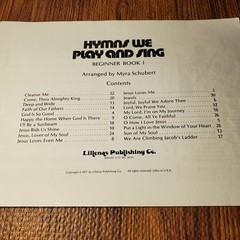 Hymns We Play and Sing Beginner Book 1 Vocal Selections Piano Lillenas 1977