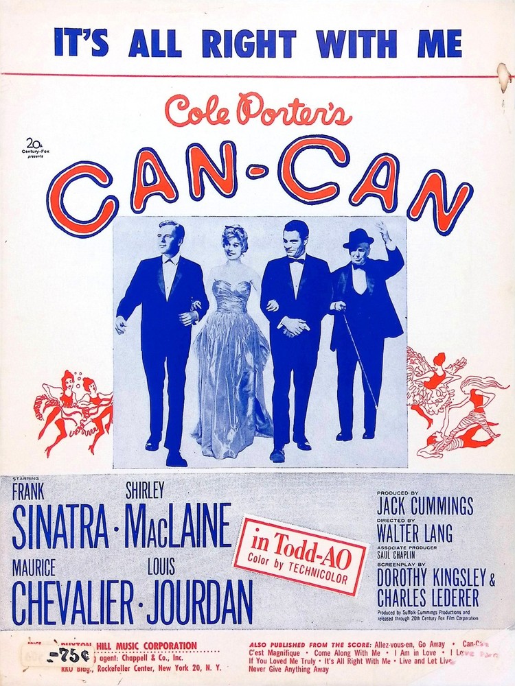 It&rsquo;s All Right With Me Sheet Music Can-Can Frank Sinatra Shirley MacLaine 1960