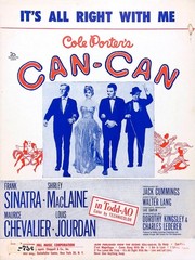 It&rsquo;s All Right With Me Sheet Music Can-Can Frank Sinatra Shirley MacLaine 1960