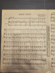 1926 BABY FACE SHEET MUSIC Benny Davis Harry Akst Remick