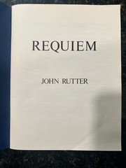 Requiem John Rutter Choral Music Sheet Music Oxford University Press 1986