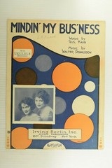 1929 Mindin&rsquo; My Bus&rsquo;ness Janton Sisters Gus Kahn Vintage Sheet Music M20