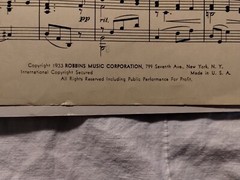 Robbins Royal Edition – « Vilia » 1933 VTG Sheet Music, Howard Johnson Franz Lehar
