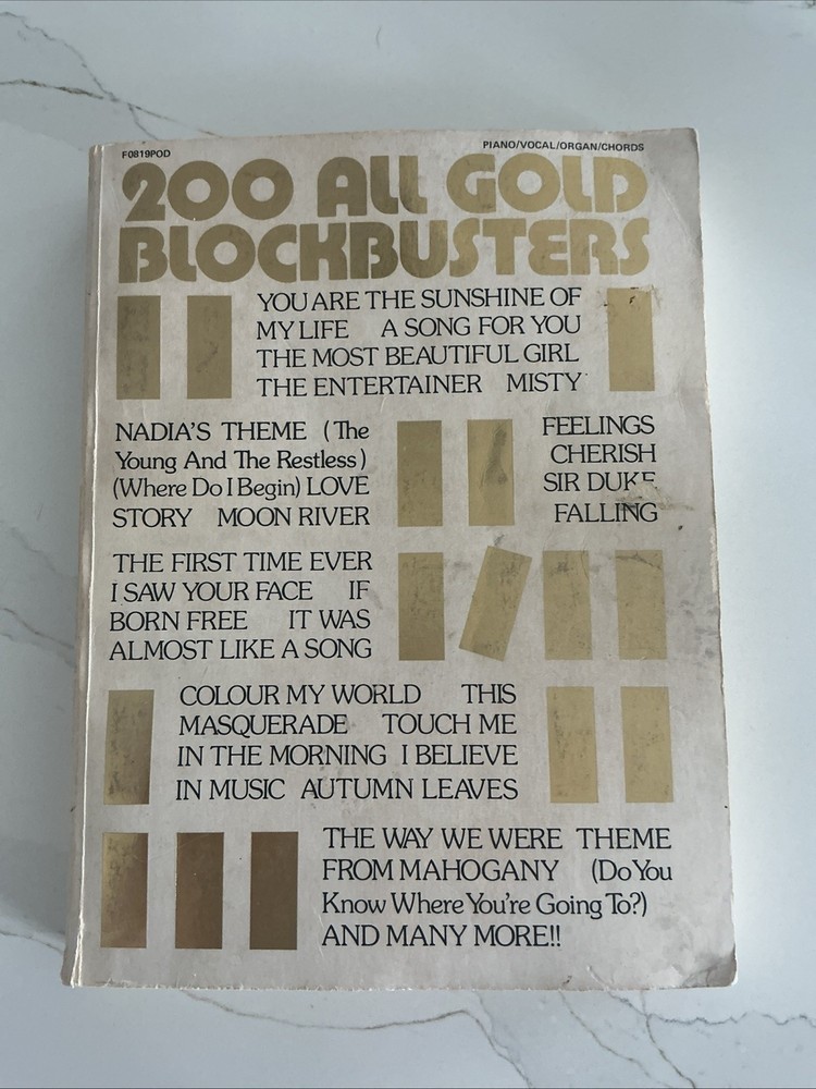 200 All Gold Blockbusters Songbook – Piano, Vocal, Organ