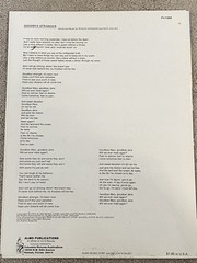1979 GOODBYE STRANGER Sheet Music SUPERTRAMP by Roger Hodgson, Rick Davies P/V/G