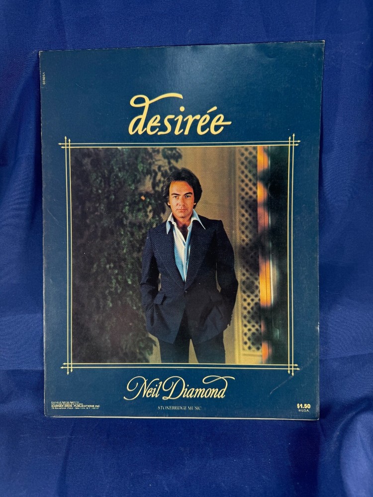 Neil Diamond: Desirée Vintage Sheet Music for Piano. 1977, Stonebridge Music