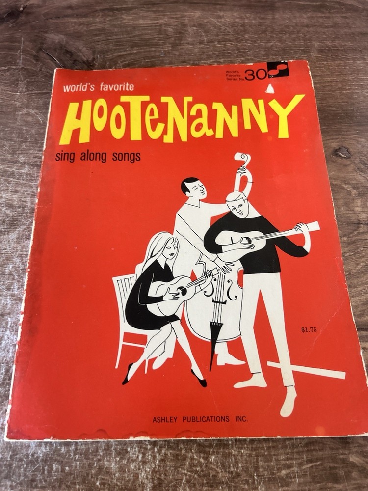 Hootenanny Folk Sing Along Songbook World&rsquo;s Favorite No. 30 Music 1964 Vintage