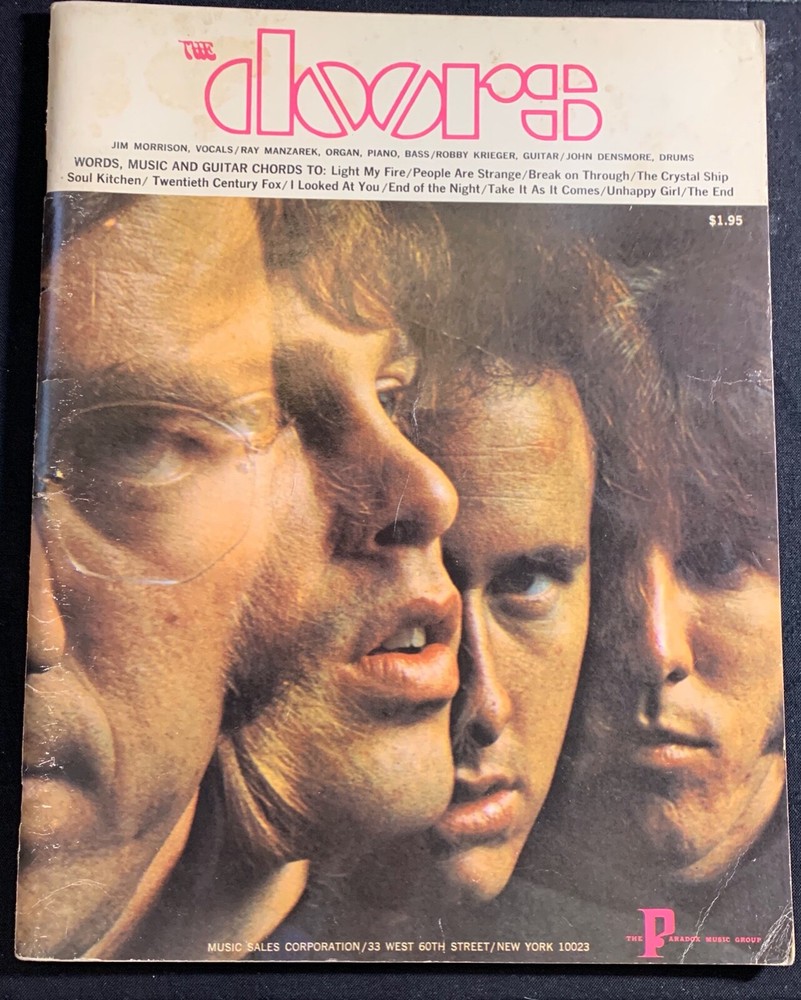 THE DOORS Songbook for 1st LP orig 1967 Nipper Music w/ lots of great pictures