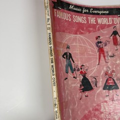 Music for Everyone Famous Songs the World Over 2 Remick Piano Songbook 1952 Vtg