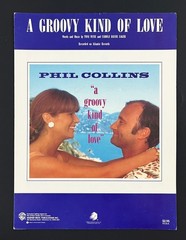 1988 A Groovy Kind Of Love Phil Collins Bayer-Sager Piano Vocal VTG Sheet Music