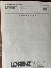 The Organ Portfolio, August 1988