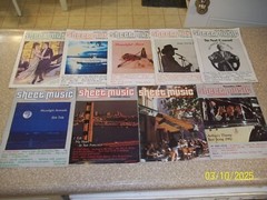 Lot of 9 Sheet Music Magazine All 1982 – 1983 Back Issues