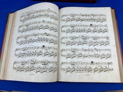2 C.1855 Custom Bound Music Sheet Volumes ~ 2 CHOPIN & 2 Gottschalk, Hardcovers