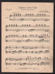 Indian Love Call FRIML 1939 Gotham Classic Piano Solo Vintage Sheet Music
