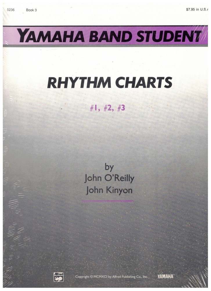 YAMAHA BAND STUDENT BOOK 3 RHYTHM CHARTS #1, #2, #3 SEALED BRAND NEW ON SALE
