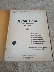 Spain on Parade & Lecuona Andalucia Spanish Piano Solo Sheet Music Lot