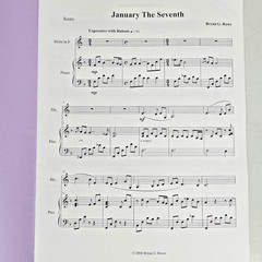 January the 7th Sheet Music Horn Piano Bryan Rowe French Horn Score Spiorad Song