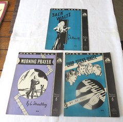 Lot of 9 VTG Sheet Music Piano Solos Scenas Infantis Malaguena Dance of Spain