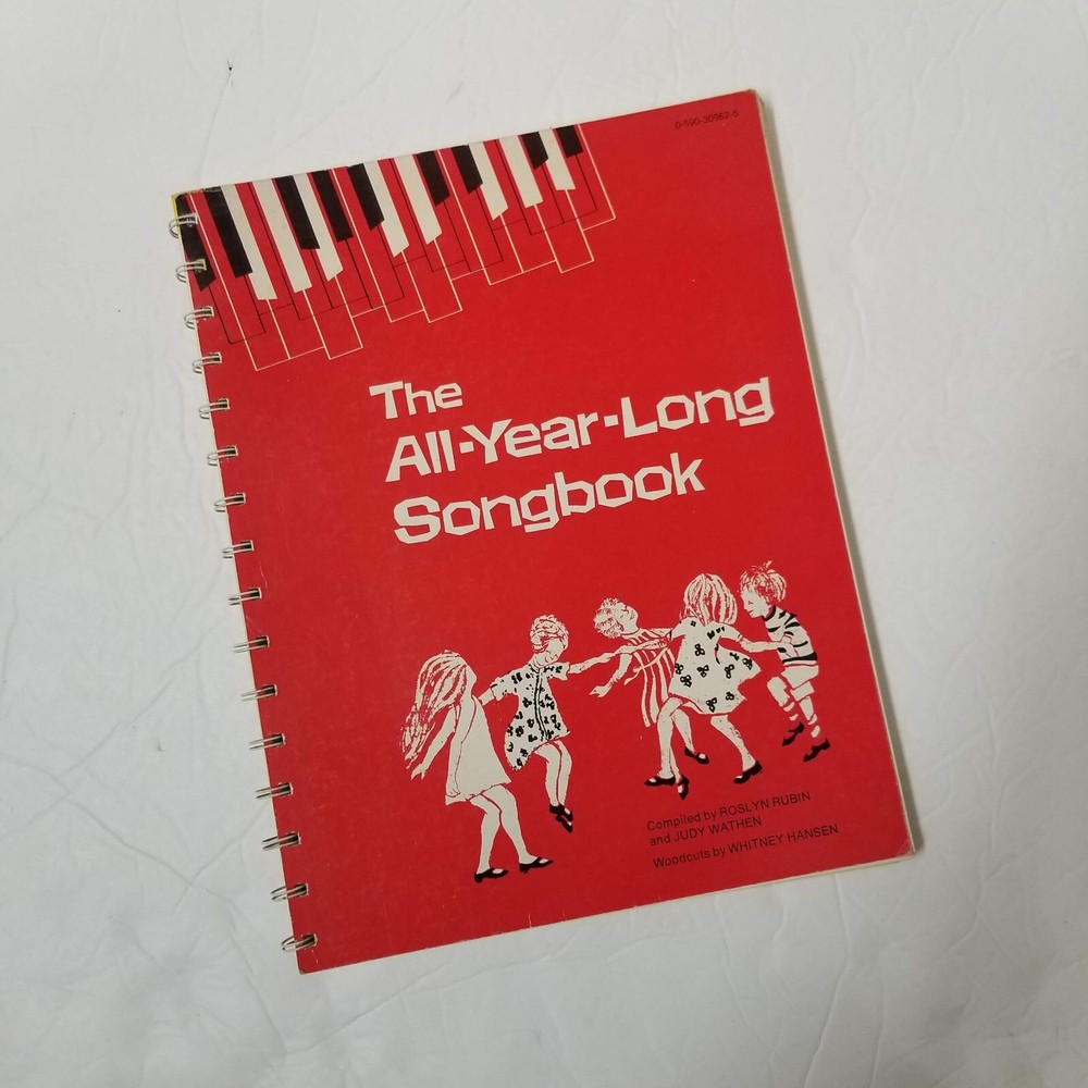 All Year Long Songbook Children Song Music Book School Scholastic Spiral
