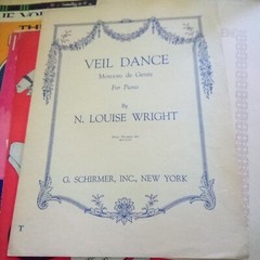 Veil Dance Morceau De Genre For Piano By N. Louise Wright 1925 Sheet Music