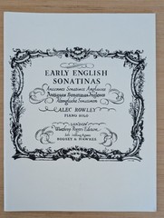 Early English Sonatinas by Alec Rowley Piano Solos Music Book