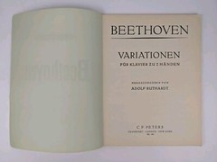 Edition Peters Nr. 298b Beethoven Variationen (Variations) II for Piano