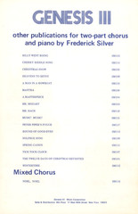 Vintage Music Music Sheet Music 2-Part Chorus Piano 1976 Frederick Silver