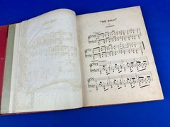 2 C.1855 Custom Bound Music Sheet Volumes ~ 2 CHOPIN & 2 Gottschalk, Hardcovers