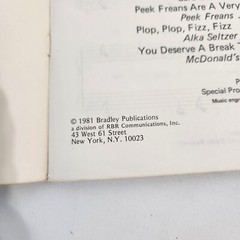 1981 Piano Duets Commercials Jingles Brands Sheet Music Book Level 3-4