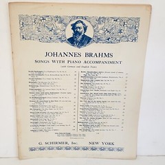 Vintage 1937 Wiegenlied German & English Piano Sheet Music Johannes Brahms