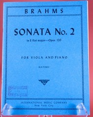 Braham&rsquo;s Sonata F Minor Opus 120 E Flat Major Viola Piano Lot of 2 PB Books IMC