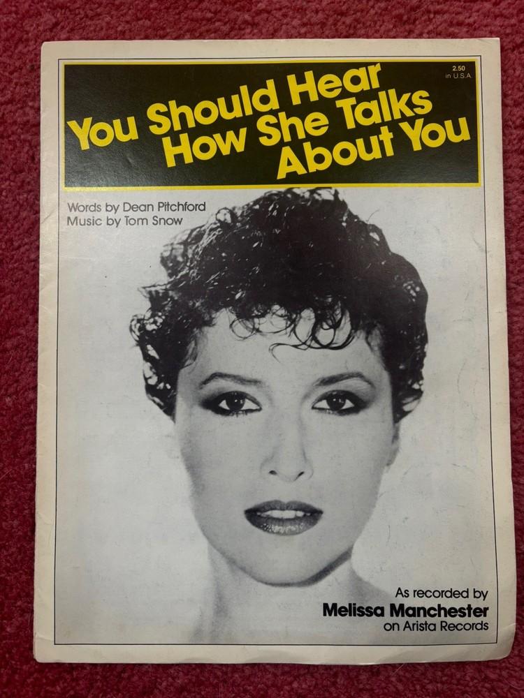 You Should Hear How She Talks About You Manchester Sheet Music 1981 P/V/G