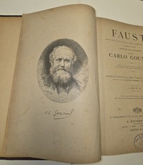 Hard Bound Antique 19th Century Sheet Music Book Litho Faust 1862 Printed Italy