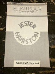 Vintage Sheet Music ELIJAH ROCK a Capella by Jester Hairston 1956 F11
