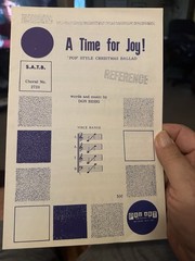 1973 6×9 Holiday Choral Selection A TIME FOR JOY! (Pop Style Christmas Ballad)