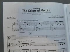 The Colors of My Life – 2007 sheet music – SSA Vocal & Piano, String bass, Perc