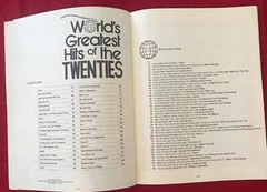 40 of The WORLD&rsquo;S GREATEST HITS OF THE TWENTIES Organ Sheet Music Book w/Lyrics