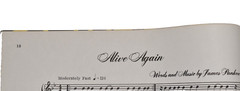 Chicago Hots Streets Piano/Vocal/Chords Songbook 1978 Featuring « Alive Again »