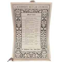 Antique Sheet Music, Bell Chorus Come On Lets Go by Leoncavallo Secular Choruses
