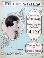 Blue Skies Sheet Music Betsy 1926 Musical Flop Belle Baker Irving Berlin