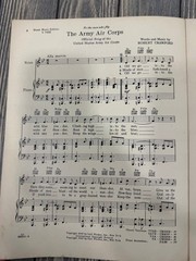 The Army Air Corps Sheet Music Capt. Robert Crawford P/V/G Carl Fischer 1939