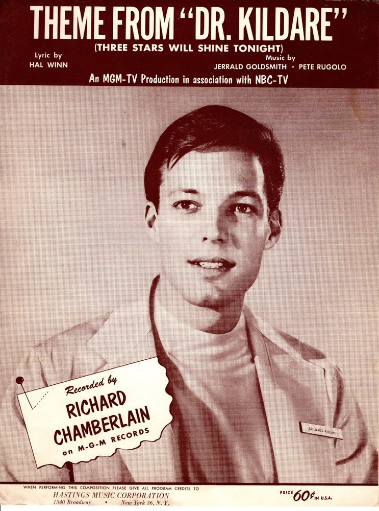 MOVIE SHEET MUSIC: Jerry Goldsmith DR. KILDARE — Original, Excellent.