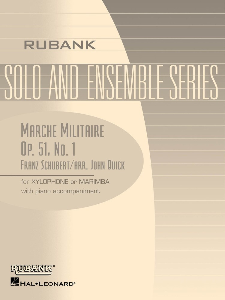 Schubert Marche Militaire Op 51 No 1 Marimba Solo Piano Rubank Sheet Music