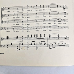 Will You Remember Sweetheart Sheet Music Piano Lyric 1944 SATB Choral Vtg