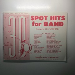 Robbins Music Corp 30 Spot Hits Collection Song Book Concert Band Marching Int