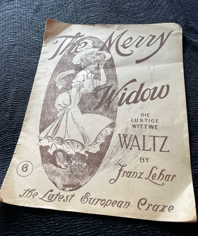 Merry Widow Franz Lehar Die Lustige Wittwe #6 Antique Piano Sheet Music