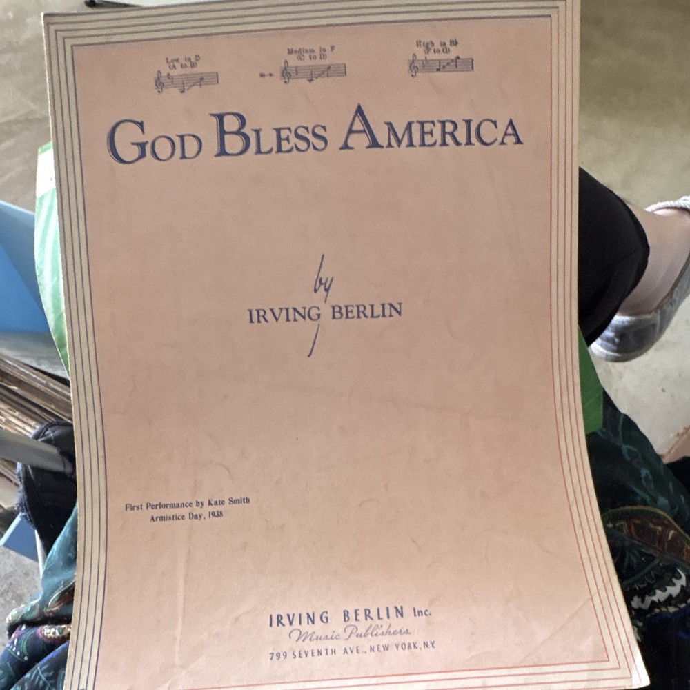 Irving Berlin Inc. God Bless America Sheet Music Voice Solo Religious 7737
